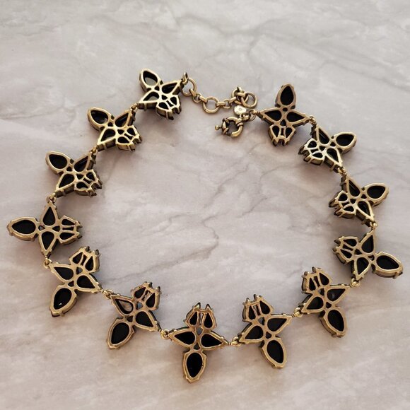 ✨ J.Crew Gold Rhinestone Crystal Cluster Statement Necklace ✨ - Picture 10 of 16